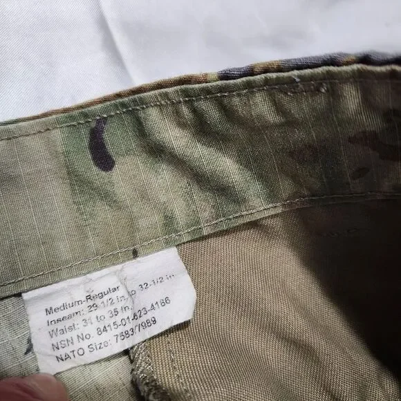 Military Camo Cargo Pants OCP Men M Scorpion Multi Cam Utility Gorpcore Ripstop - Picture 8 of 10